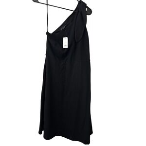 NEW Banana Republic Black One Shoulder Bow Dress Size 8 Formal Evening Cocktail